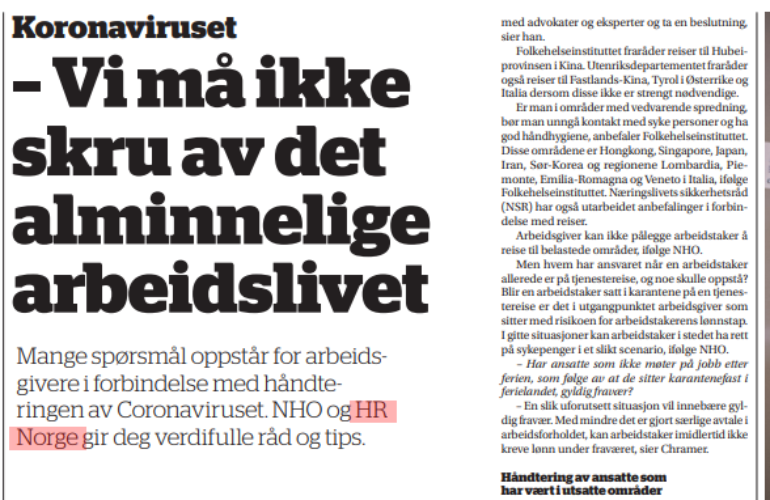 DagesPerspektiv: Vi må ikke skru av det alminnelige arbeidslivet